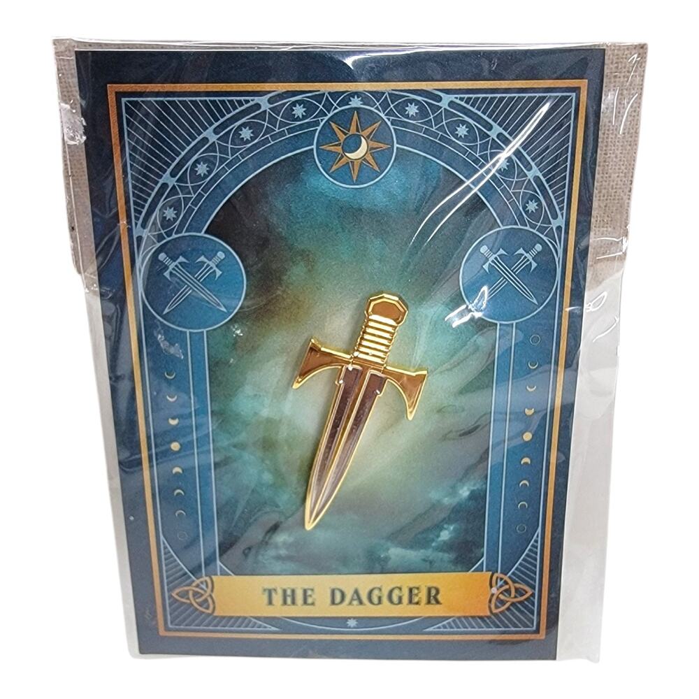 Peacock The Traitors The Dagger Enamel Lapel Pin Promo Card Reality TV Badge